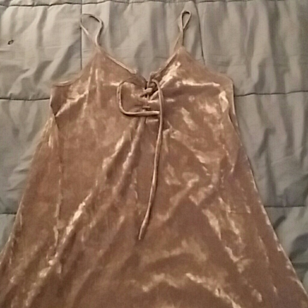Crushed velvet dress